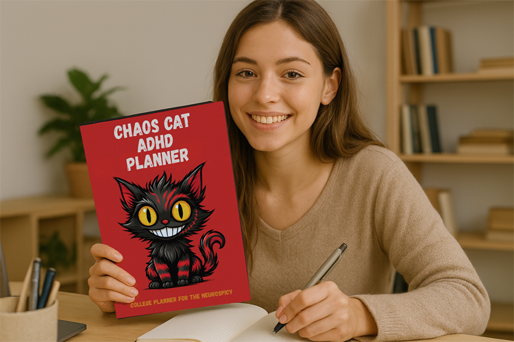 hot girl holding planner