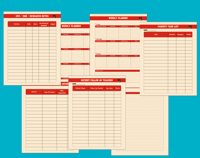 professionnal planner layout