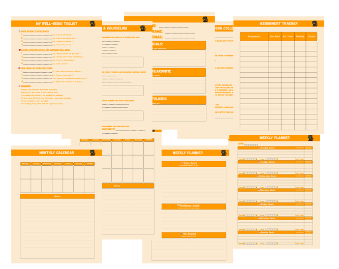 Anarchy Raccoon ADHD Planner Layout
