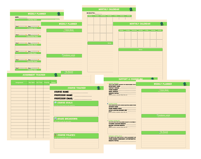 crisis chameleon ADHD Planner Layout