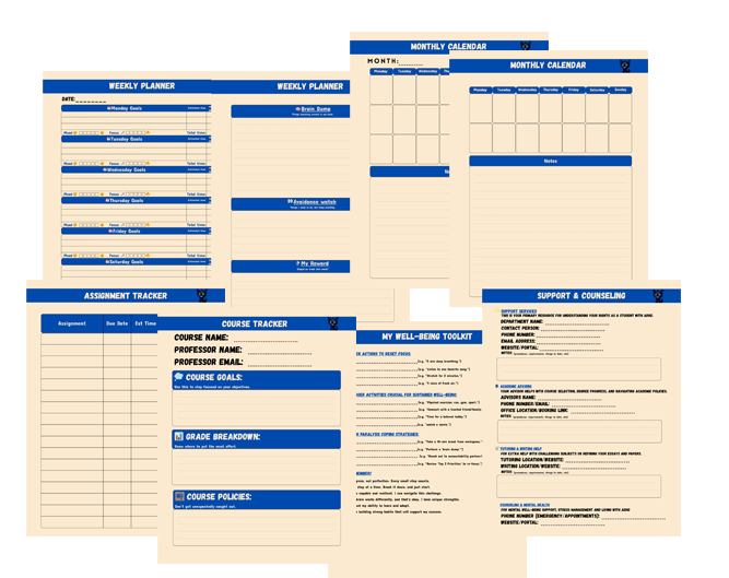 disaster dog ADHD Planner Layout