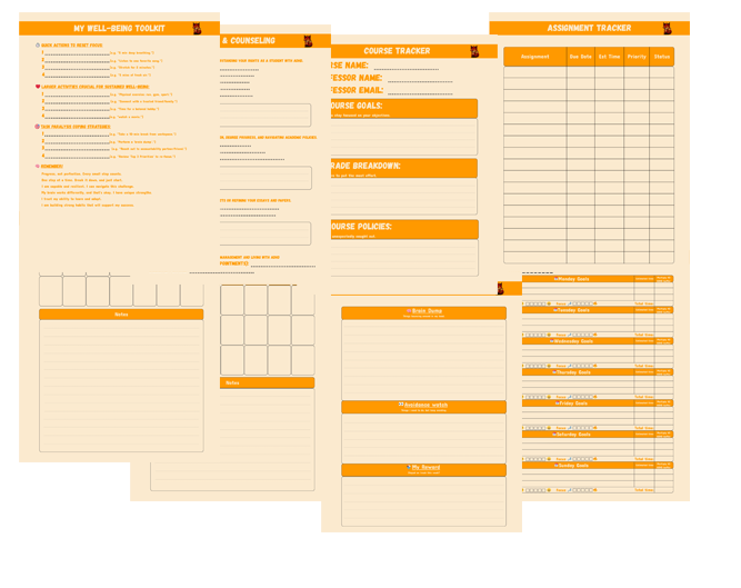 Frenzied fox ADHD Planner Layout