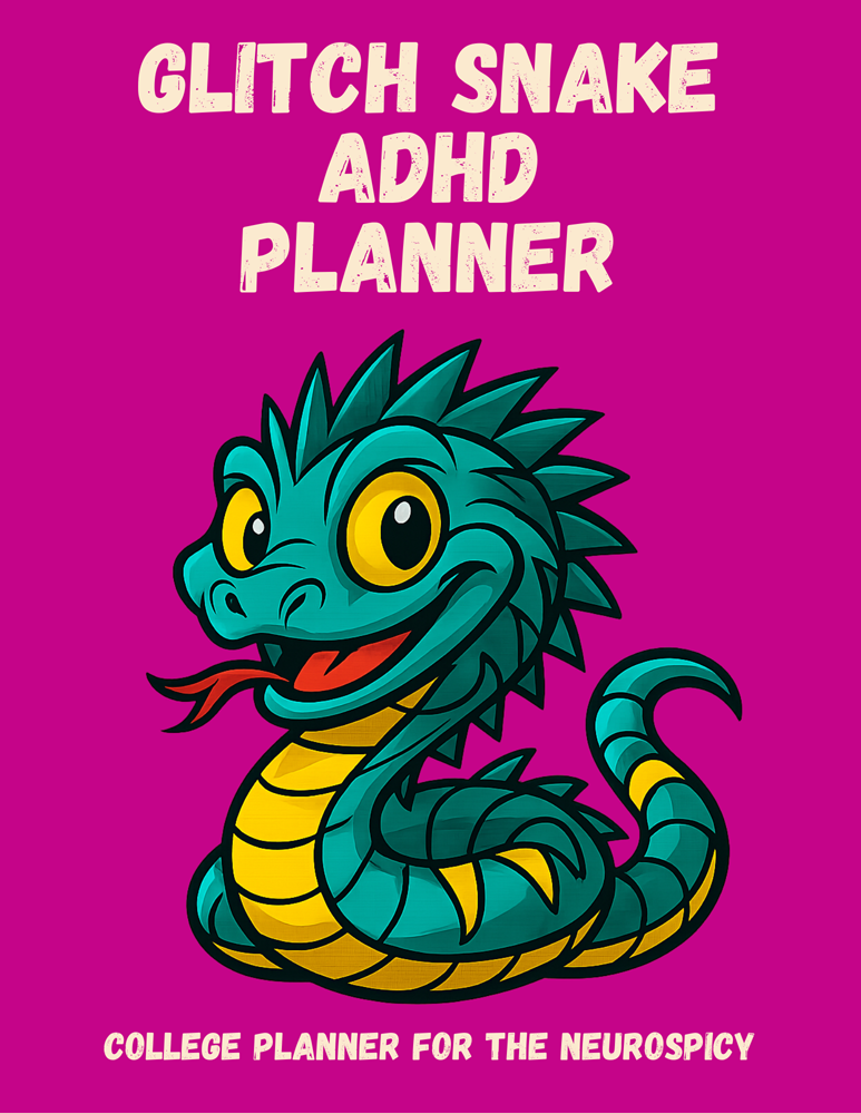 glitch snake adhd college Planner