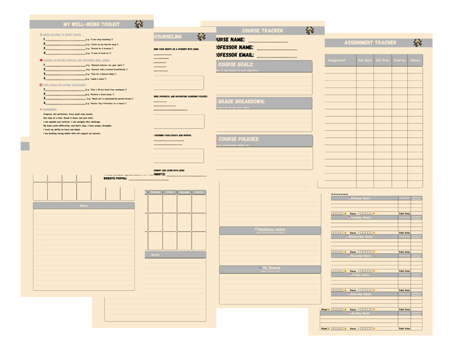 jitter panda ADHD Planner Layout