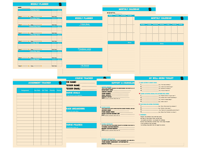 overload lion ADHD Planner Layout