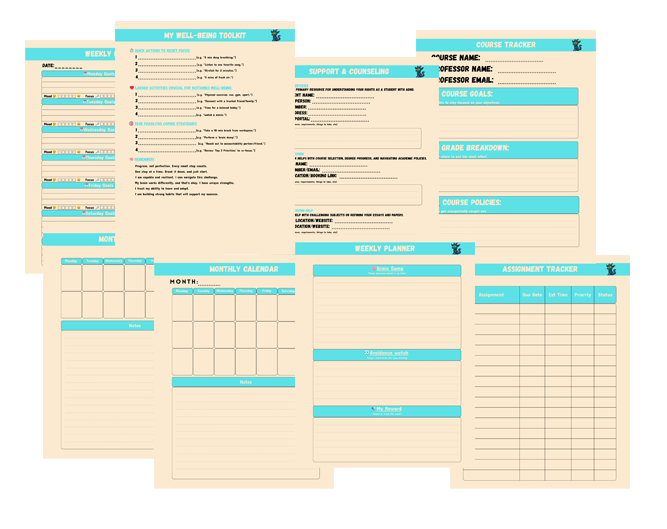 skitterbuck goat ADHD Planner Layout
