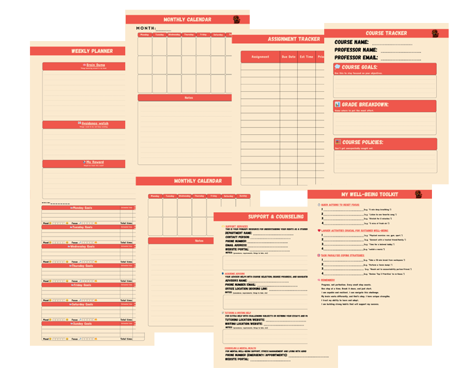 static porcupine ADHD Planner Layout
